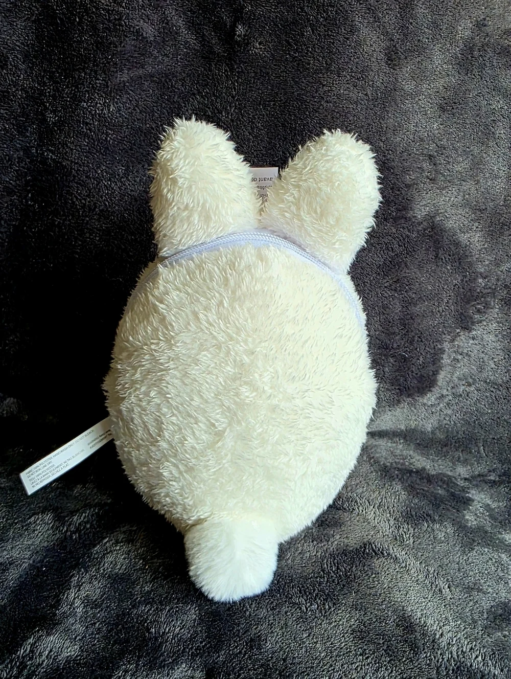 New American Greetings Easter Plush Bunny holding carrot with Zipper Pouch
